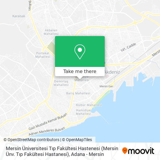 Mersin Üniversitesi Tıp Fakültesi Hastenesi (Mersin Ünv. Tıp Fakültesi Hastanesi) map