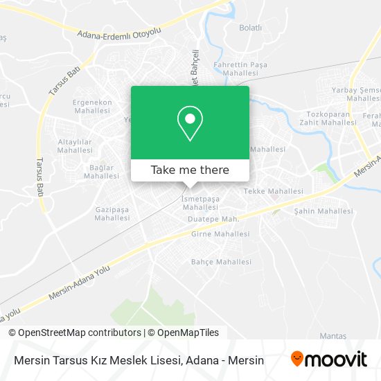 Mersin Tarsus Kız Meslek Lisesi map