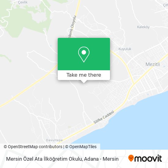 Mersin Özel Ata İlköğretim Okulu map