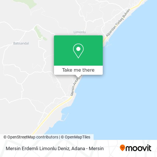 Mersin Erdemli Limonlu Deniz map