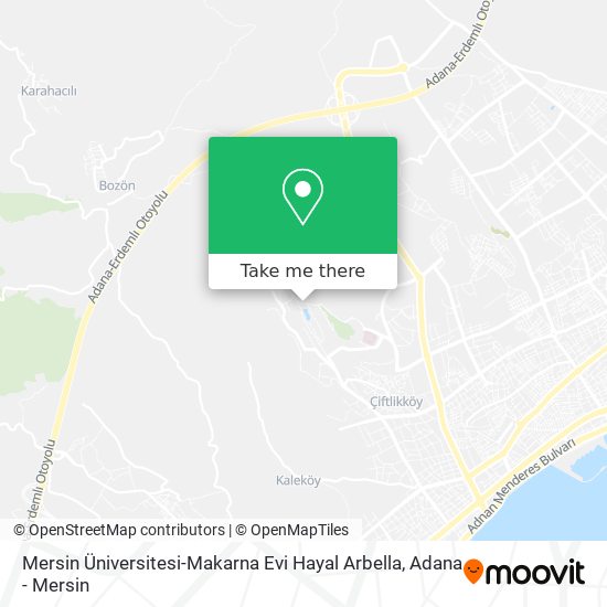 Mersin Üniversitesi-Makarna Evi Hayal Arbella map