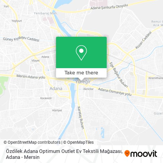 Özdilek Adana Optimum Outlet Ev Tekstili Mağazası map