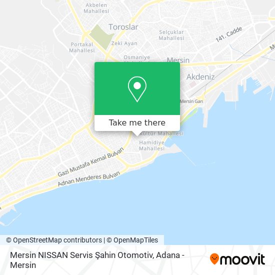 Mersin NISSAN Servis Şahin Otomotiv map