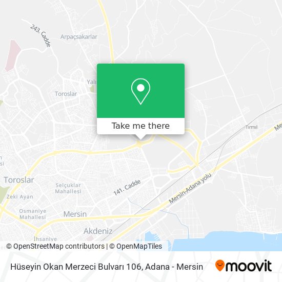 Hüseyin Okan Merzeci Bulvarı 106 map