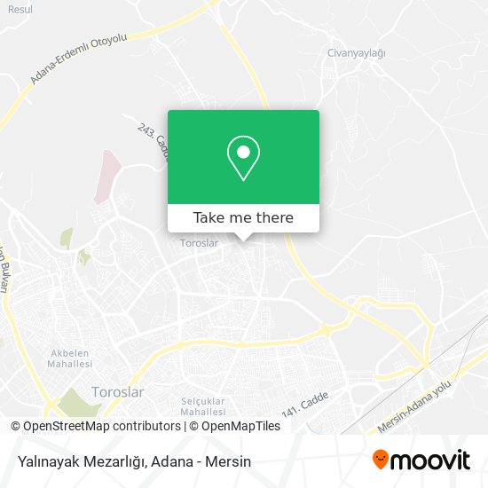 Yalınayak Mezarlığı map