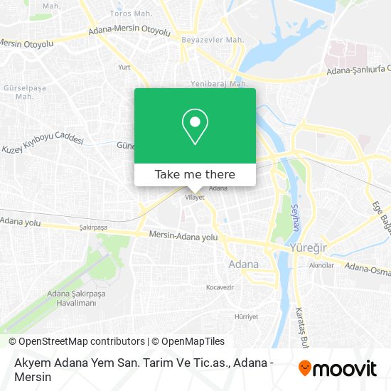 Akyem Adana Yem San. Tarim Ve Tic.as. map