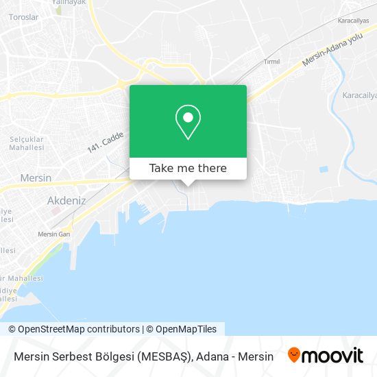 Mersin Serbest Bölgesi (MESBAŞ) map