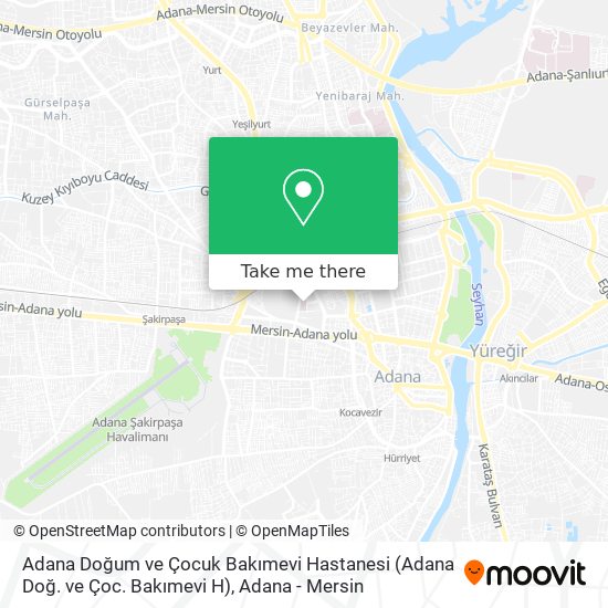 Adana Doğum ve Çocuk Bakımevi Hastanesi (Adana Doğ. ve Çoc. Bakımevi H) map