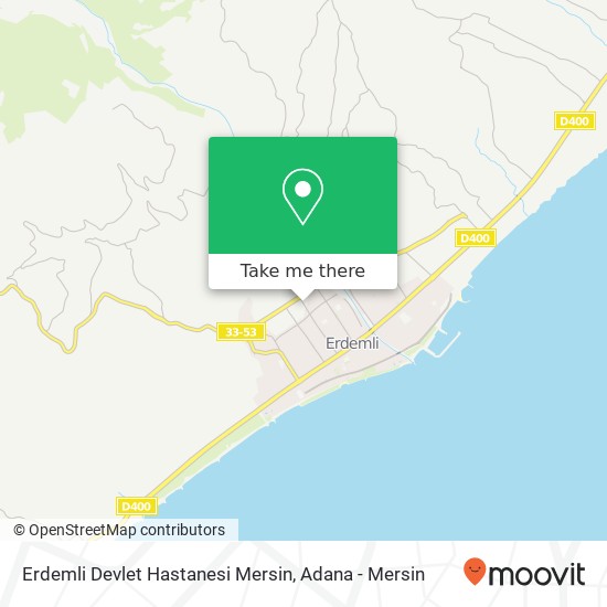 Erdemli Devlet Hastanesi Mersin map