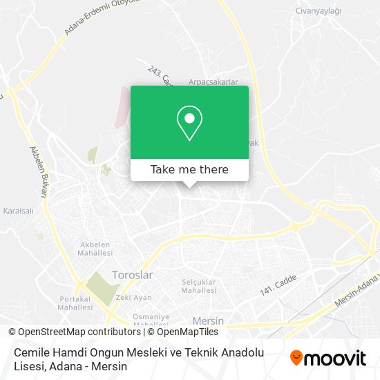 Cemile Hamdi Ongun Mesleki ve Teknik Anadolu Lisesi map