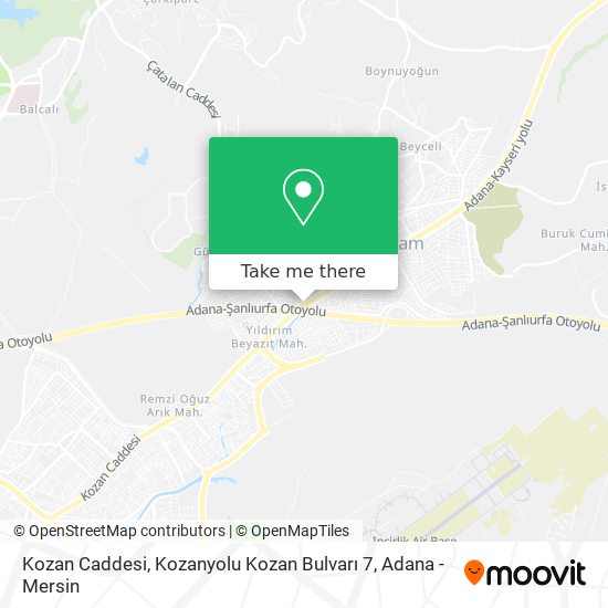 Kozan Caddesi, Kozanyolu Kozan Bulvarı 7 map