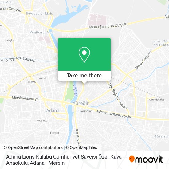 Adana Lions Kulübü Cumhuriyet Savcısı Özer Kaya Anaokulu map