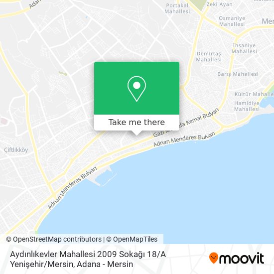 Aydınlıkevler Mahallesi 2009 Sokağı 18 / A Yenişehir / Mersin map