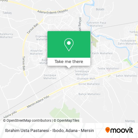 Ibrahim Usta Pastanesi - Ibodo map
