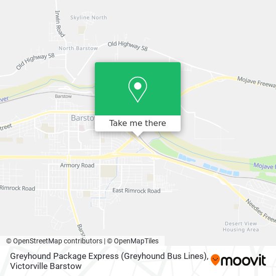 Mapa de Greyhound Package Express (Greyhound Bus Lines)