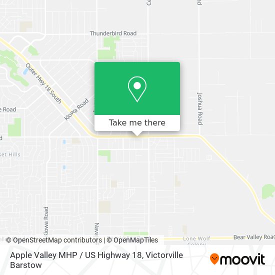 Apple Valley MHP / US Highway 18 map