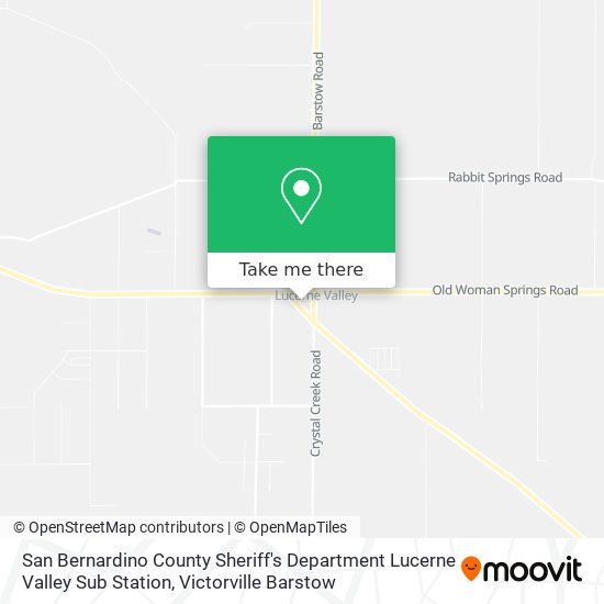 Mapa de San Bernardino County Sheriff's Department Lucerne Valley Sub Station