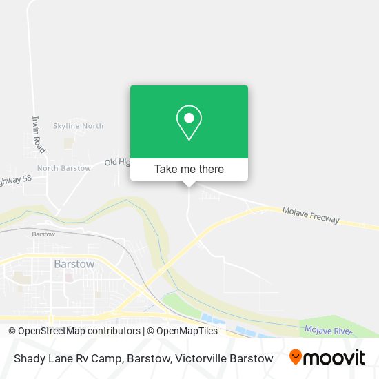 Mapa de Shady Lane Rv Camp, Barstow