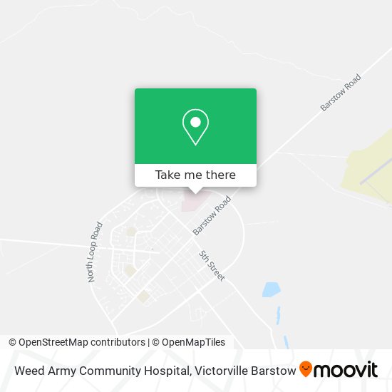 Mapa de Weed Army Community Hospital