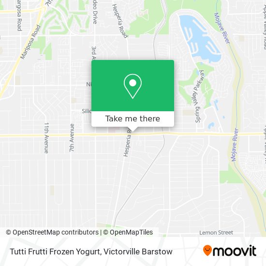 Mapa de Tutti Frutti Frozen Yogurt