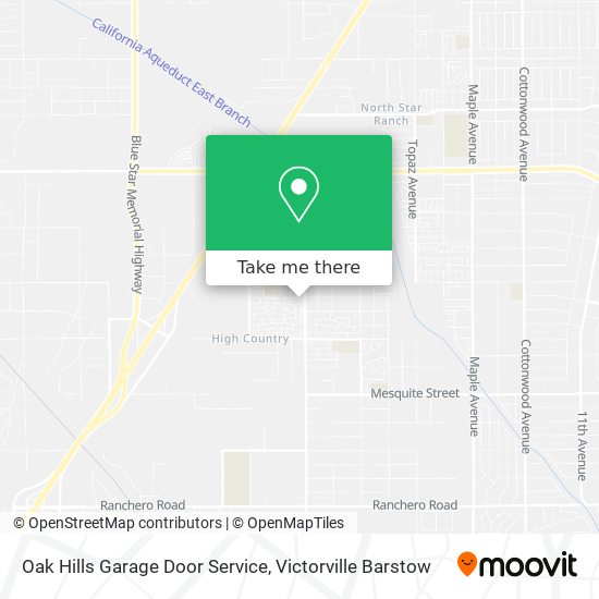 Oak Hills Garage Door Service map