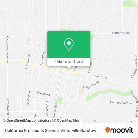 Mapa de California Emissions Service