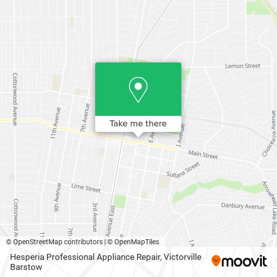 Mapa de Hesperia Professional Appliance Repair