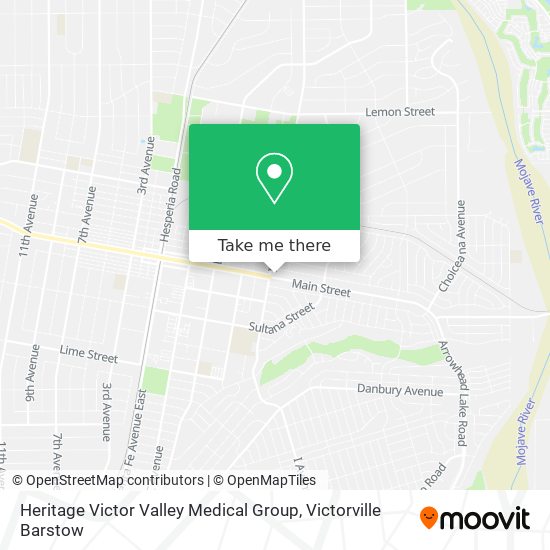 Mapa de Heritage Victor Valley Medical Group