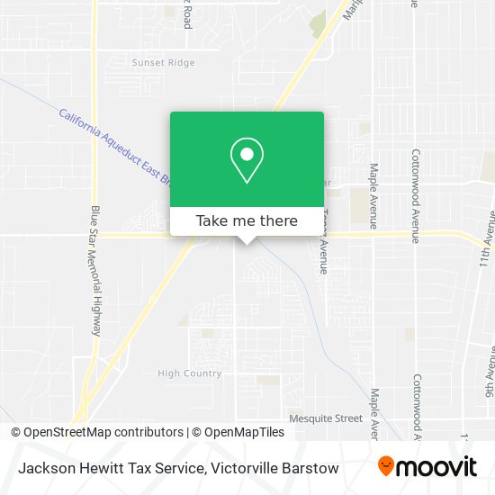 Jackson Hewitt Tax Service map