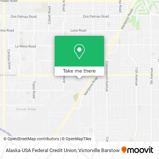 Mapa de Alaska USA Federal Credit Union