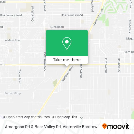 Amargosa Rd & Bear Valley Rd map