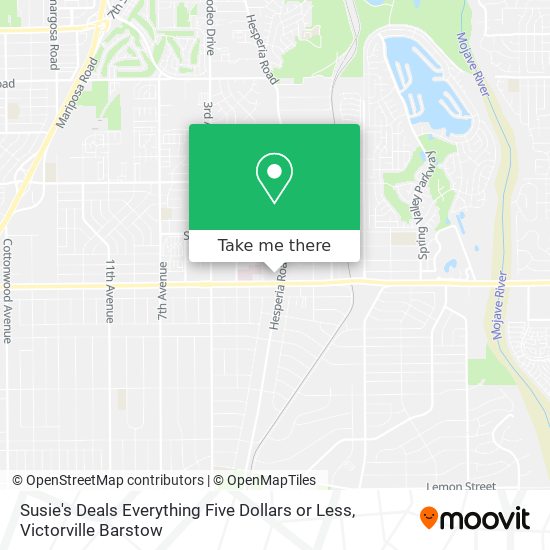 Susie's Deals Everything Five Dollars or Less map