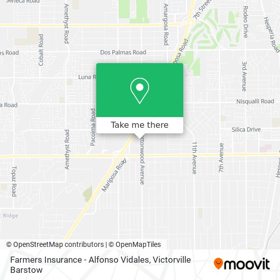 Farmers Insurance - Alfonso Vidales map