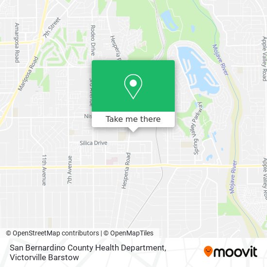 San Bernardino County Health Department map