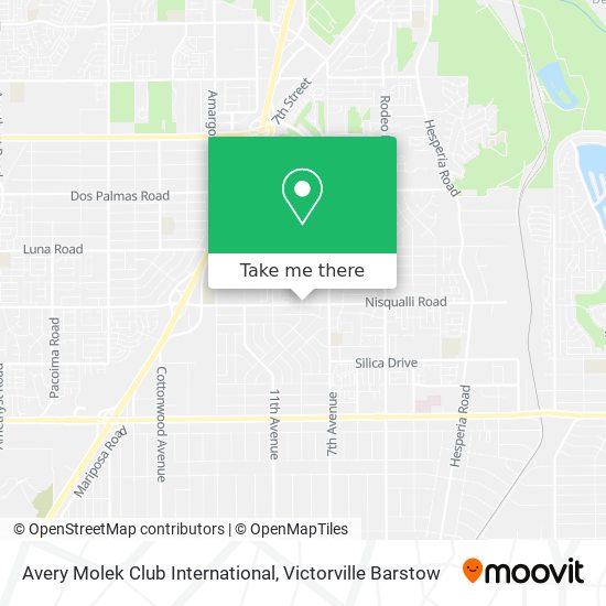 Mapa de Avery Molek Club International