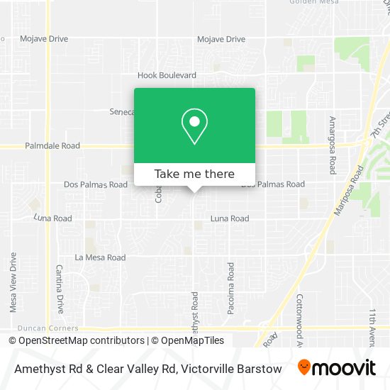 Mapa de Amethyst Rd & Clear Valley Rd