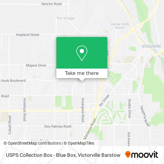 Mapa de USPS Collection Box - Blue Box