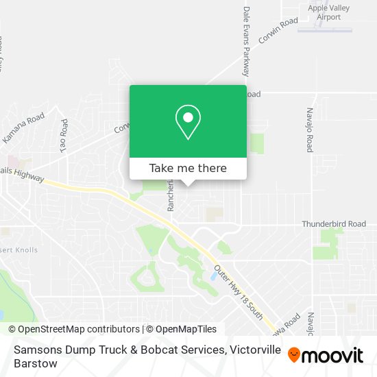 Samsons Dump Truck & Bobcat Services map