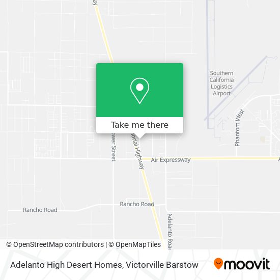 Mapa de Adelanto High Desert Homes