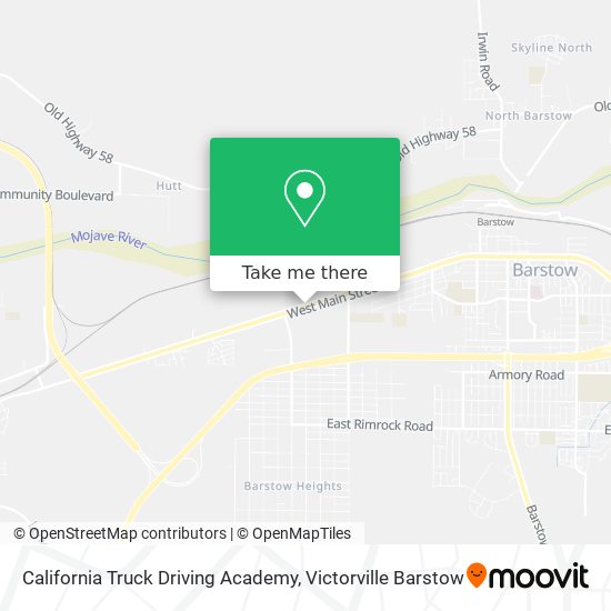 California Truck Driving Academy map