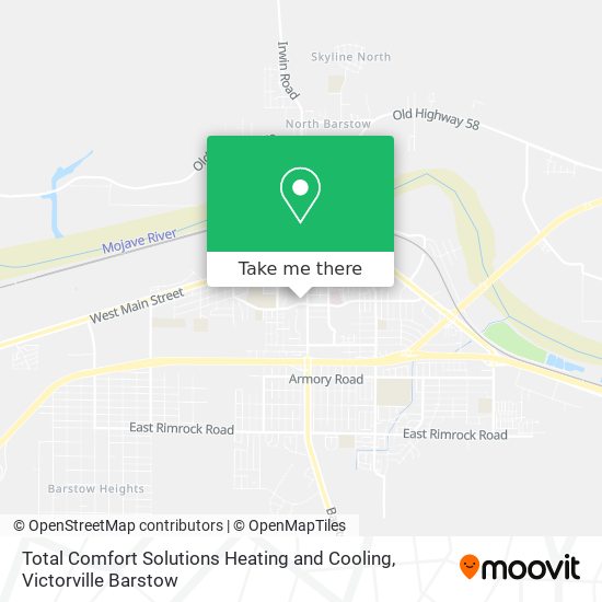 Total Comfort Solutions Heating and Cooling map