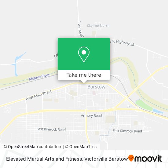 Elevated Martial Arts and Fitness map