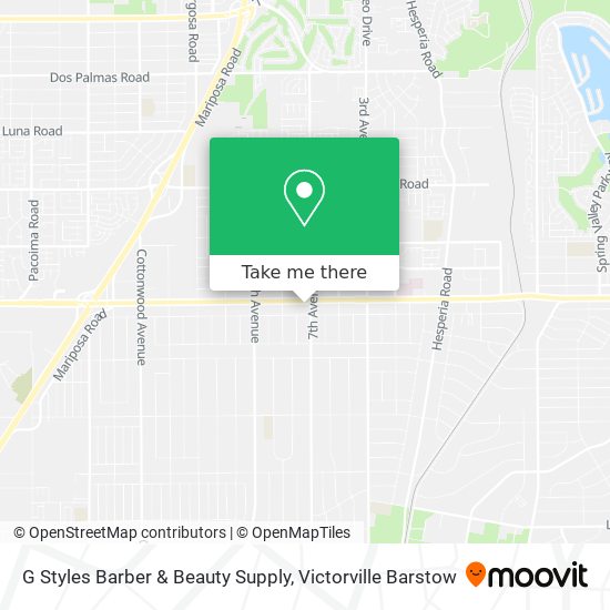 How to get to G Styles Barber & Beauty Supply in Hesperia by Bus?