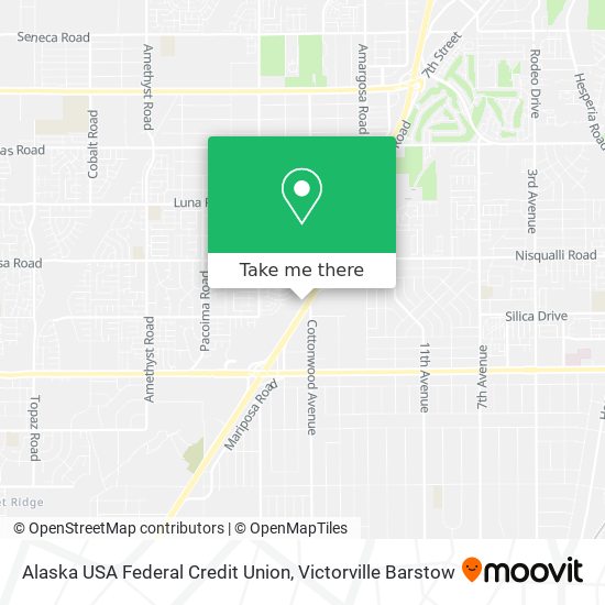 Mapa de Alaska USA Federal Credit Union