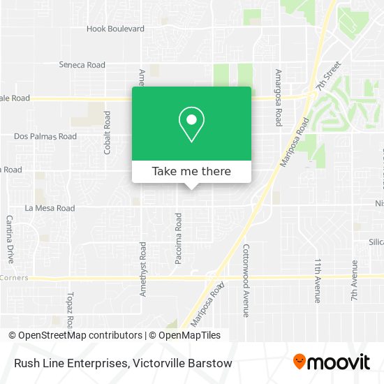 Rush Line Enterprises map