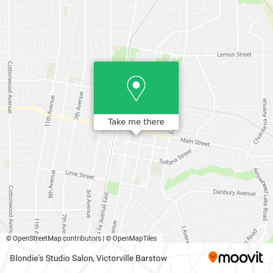 Blondie's Studio Salon map