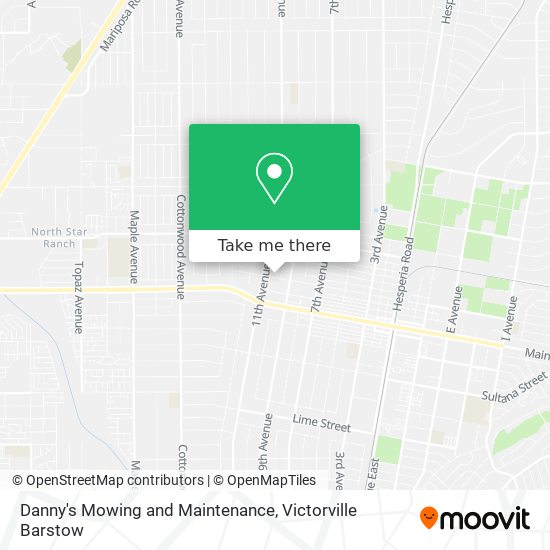 Mapa de Danny's Mowing and Maintenance