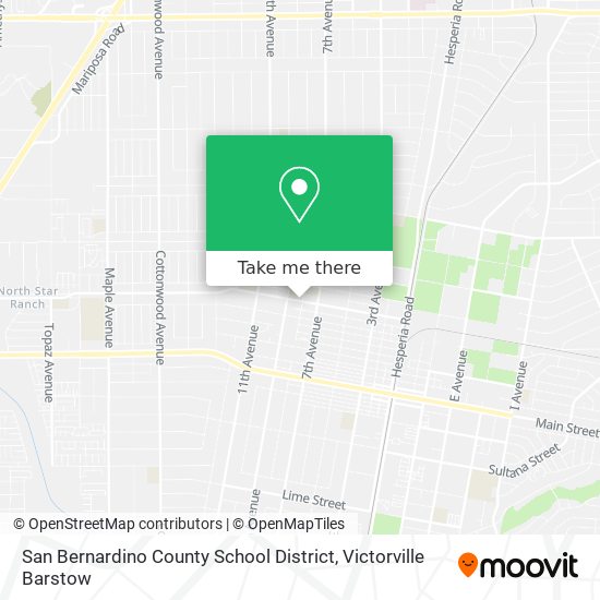 Mapa de San Bernardino County School District