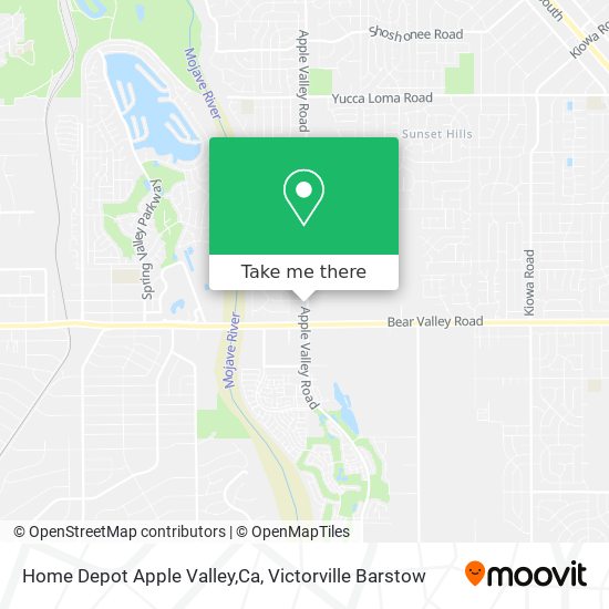 Mapa de Home Depot Apple Valley,Ca