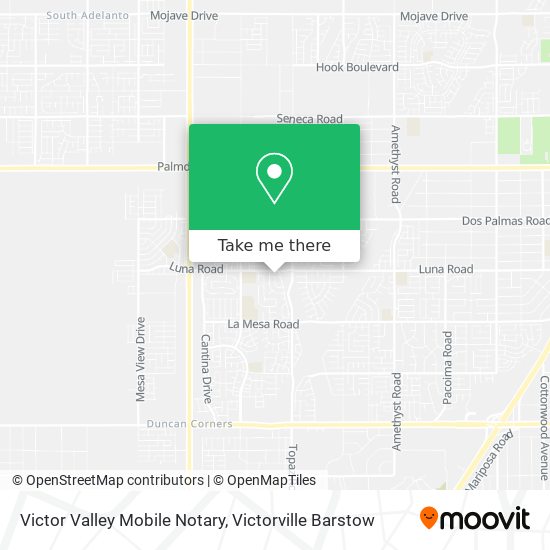 Victor Valley Mobile Notary map